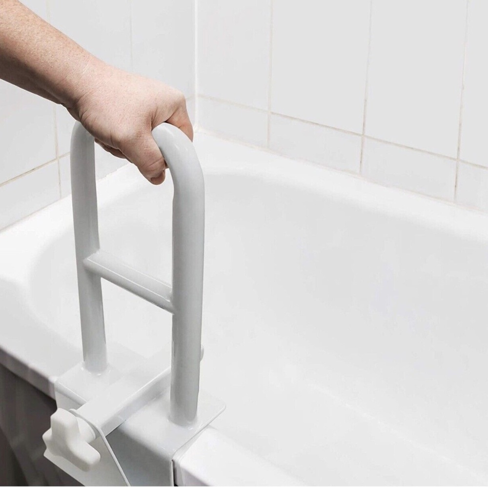 Vaunn Medical Bathtub Safety Rail Shower Grab Bar Handle White M775N-AAWH-APVM - Picture 3 of 5